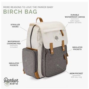 NWT Parker Baby Co Birch Bag Diaperbag